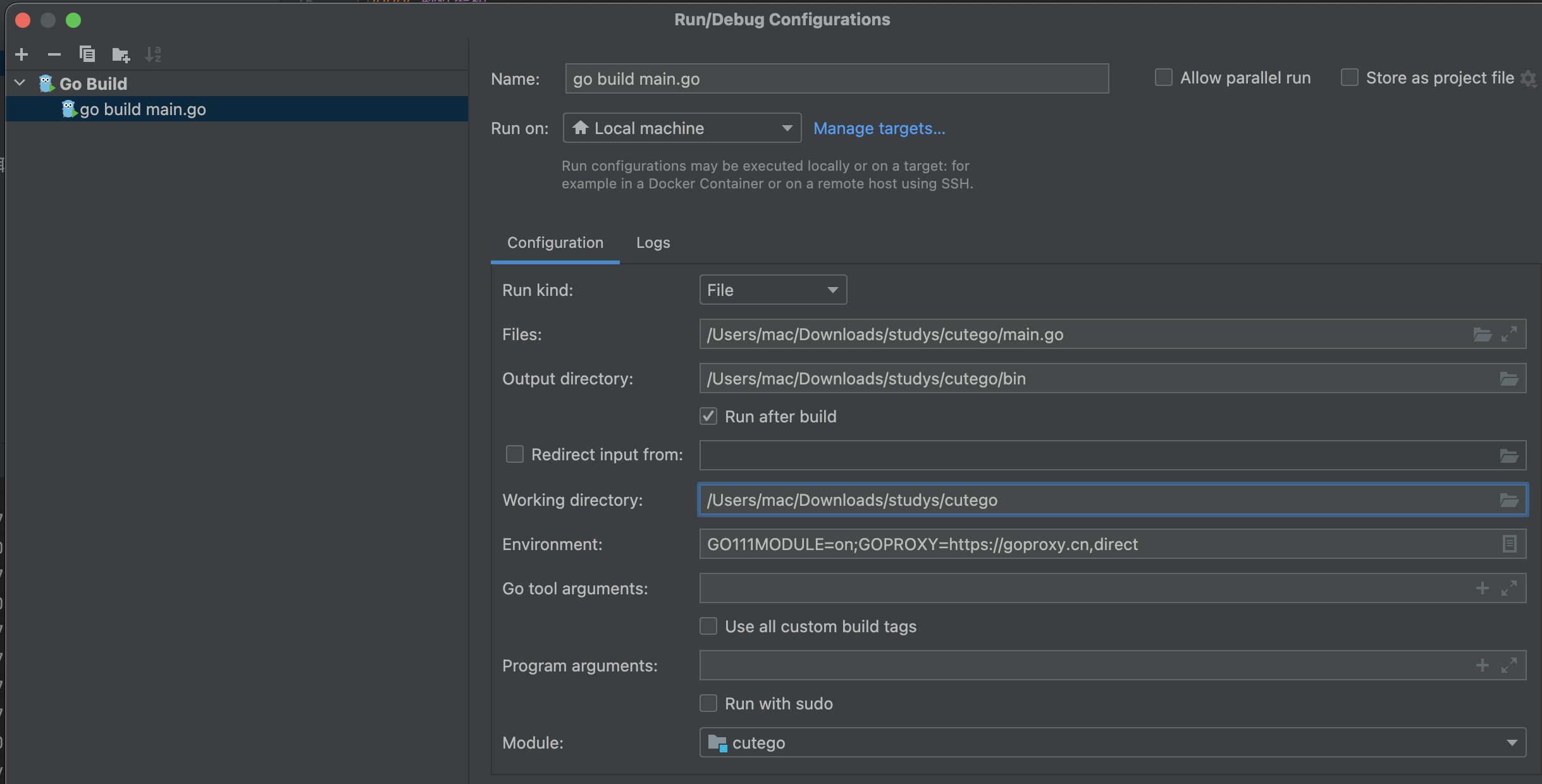 Edit Configurations...